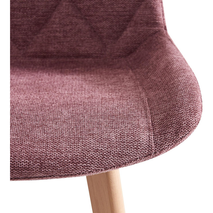 Набір з 2-х оббивних стільців для їдальні B&D Tania, рожевий, стиль кантрі/сканді, для кухні, офісу, туалетного столика, Webstoff Merlot, 11118-ROSA-2