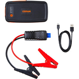 Osram BATTERYstart 400: Літієвий пусковий пристрій 2000A 12V з Powerbank для бензинових та дизельних двигунів (до 8л/4л), 16800mAh