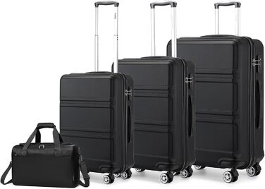 KONO Набір валіз-ролерів 2 в 1, 55 см, ручна поклажа, кремовий, набір для подорожей