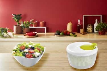 Сушарка для салата Moulinex Classic 5 л (5/7 чол.), можна мити в посудомийній машині, легко і швидко віджимає салат, з кнопкою стоп, виробництво Франція K1690104