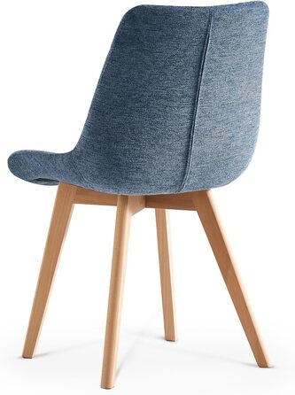 Крісла для їдальні B&D Home Tania (2 шт.), оббивка Merlot, дизайн у стилі Skandi, для кухні, офісу, вітальні