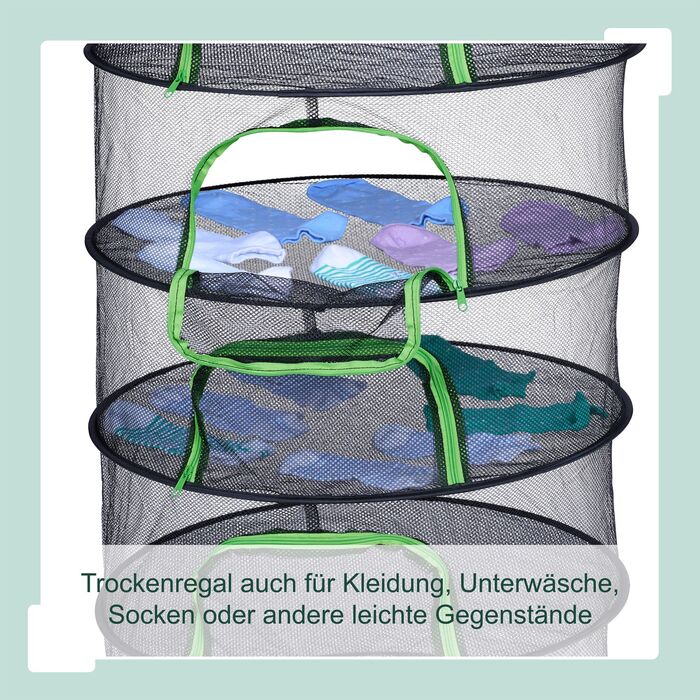 Relaxdays Складана сітка для сушіння білизни (зелена)