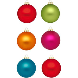 Скляні різдвяні кулі / красиві скляні ялинкові кулі / 30 куль в картонній коробці / ялинкові прикраси Різдвяна ялинка