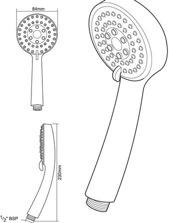 Душові кабіни Triton SFXLAR3POSCH Lara, 3 положення, хром Душова лійка Chrome