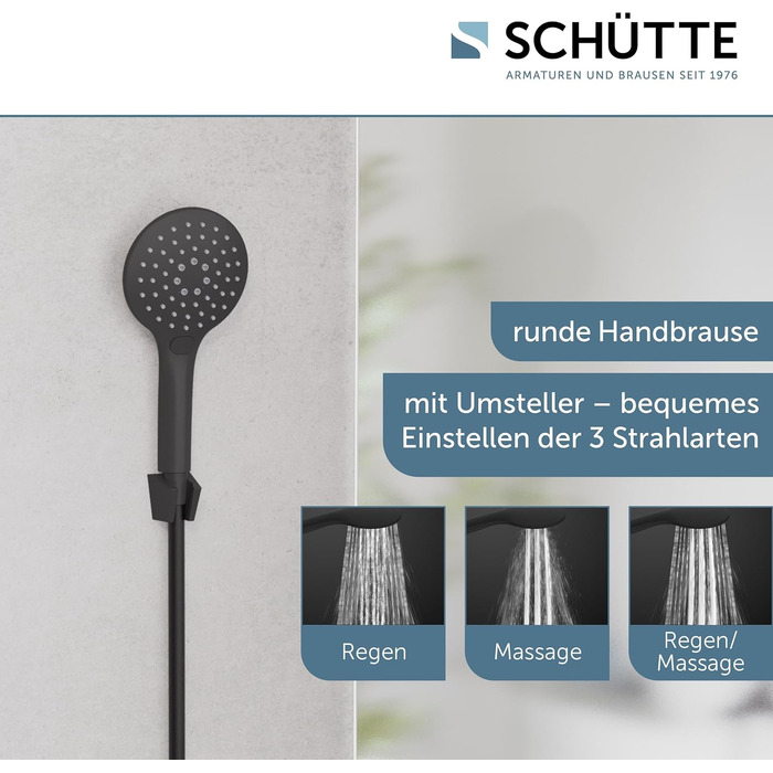 Змішувач для ванни Schütte London з термостатом та захистом від опіків (38°C), хром