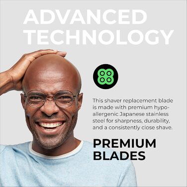 Запасні леза для бритви Skull Shaver Carver PRO (4 шт.) для моделей Pitbull, Palm та Butterfly Kiss