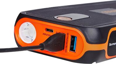 Osram BATTERYstart 400: Літієвий пусковий пристрій 2000A 12V з Powerbank для бензинових та дизельних двигунів (до 8L бензин, 4L дизель), 16800mAh