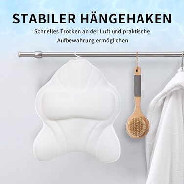 Подушка для ванни Poemland Extra Dickes – велика, з підтримкою голови, шиї та спини