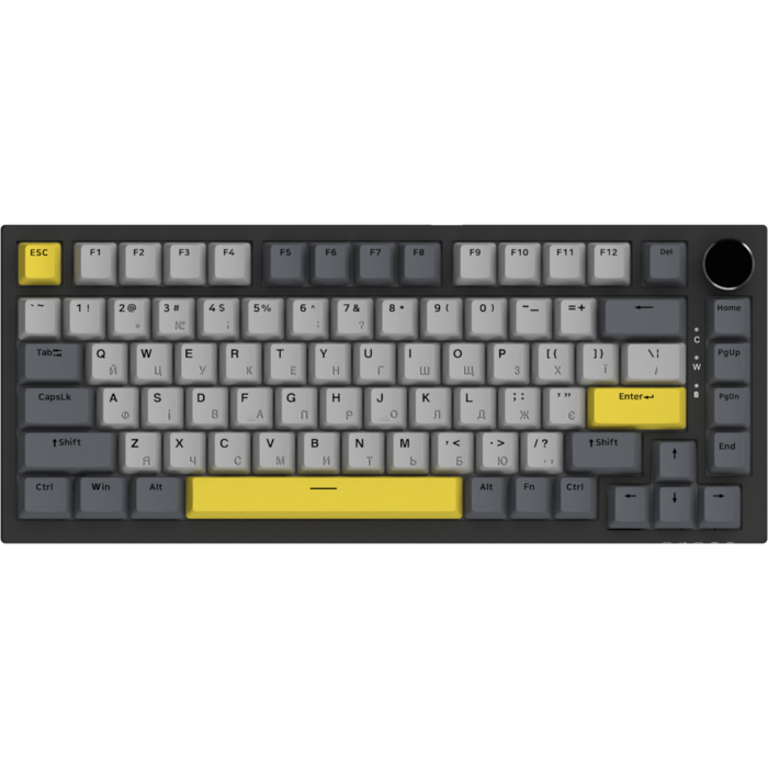 Дротова механічна клавіатура Ajazz AK820 Sea Salt Switch Black (AK820-SS-BGY)