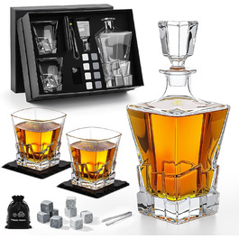 Набір віскі: декантик 800 мл, 2 келихи, 8 каменів. Подарунковий набір віскі для чоловіків