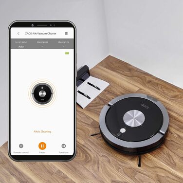 Робот-пилосос ZACO A9s з функцією миття підлоги, керуванням App/Alexa, 2 години роботи, для шерсті домашніх тварин, твердої підлоги/килимів