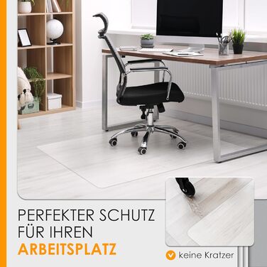Захисна килимок для офісного крісла - міцний, для твердих підлог, антиковзаюча, легко чиститься, різні розміри, Made in Germany (118x118 см)
