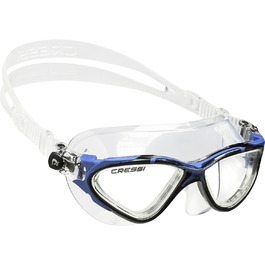 Окуляри Cressi Planet - окуляри преміум-класу для плавання, плавання в басейні, триатлону і всіх водних видів спорту, один розмір підходить всім, унісекс для дорослих (прозорий / синьо-чорний)