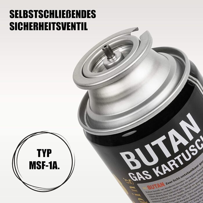 Газовий набір для кемпінгу Greenpoint з кейсом та 8 балончиками газу