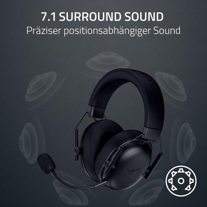 Razer BlackShark V3 X Hyperspeed: Бездротові ігрові навушники для ПК (280г, Bluetooth, мікрофон HyperClear, драйвер TriForce Titanium 50 мм)