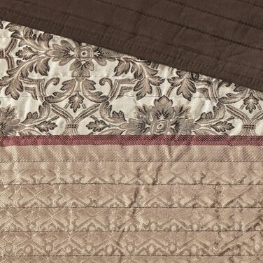 Ковдра Madison Park Jacquard Luxe Design, оверсайз King, Princeton Red, набір з 5 предметів