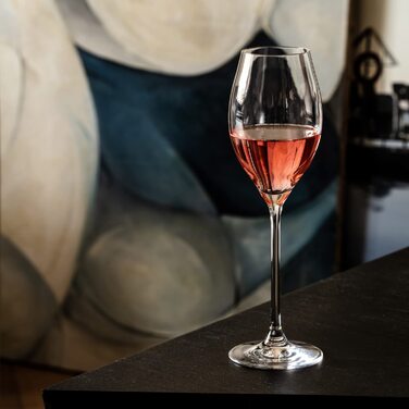 Кроснo Champagnergläser Prosecco-Gläser: Набір з 6 келихів для шампанського та просекко, 280 мл, колекція Harmony | Ідеально для дому, ресторанів та свят | Можна мити в посудомийній машині