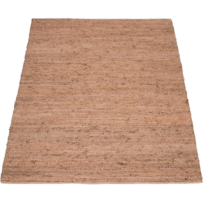 Домашній килим Paco з волокна ручної роботи, джутовий строкатий килим в сучасному стилі бохо, розмір 80x150 см, Колір (80x150 см, натуральна тканина 4)