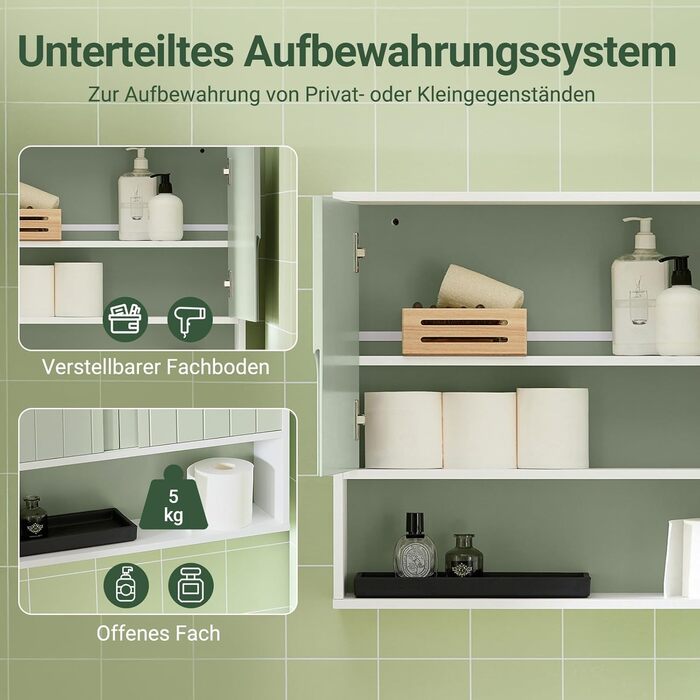 Підставка під раковину SoBuy 60 см, тумба для ванної кімнати з регульованою полицею, шафка під раковину, меблі для ванної кімнати, тумбочка для гостьового WC 60x30x60 см, BZR139-GR (60 x 15 x 54 см)