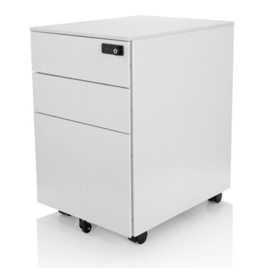 Контейнер на колесах COLOR OS I, метал, білий з кодовим замком, hjh OFFICE