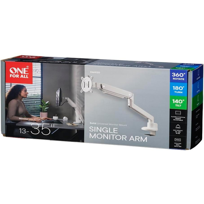 Тримач для монітора One For All DM4120 білий, універсальний