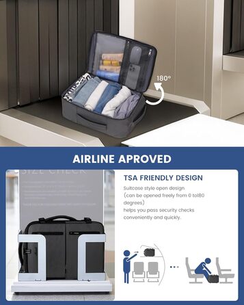 Рюкзак ручної об'єм 40x30x20 LOVEVOOK: Рюкзак для подорожей, 24л, з USB, для ноутбука 14