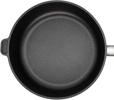 Чавунна сковорода Eurolux Ø 24 см-високий бортик 7 см-невелика кругла чавунна сковорода з покриттям-без індукції
