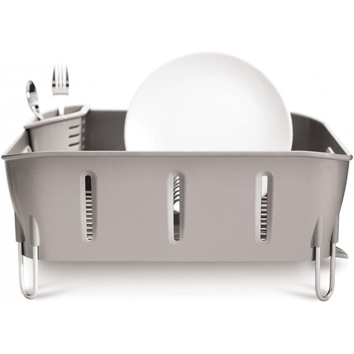 Сушарка для посуду Simplehuman KT1104 компактна, пластикова, сіра - 5 років гарантії