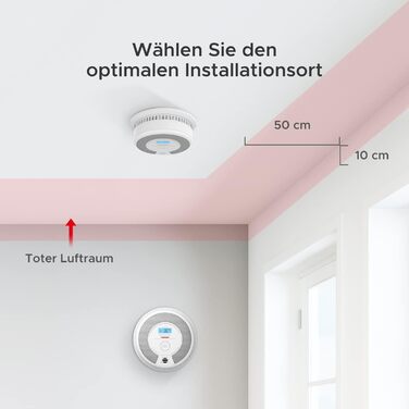 Датчик диму та CO X-Sense SC07 з LCD-дисплеєм, автономний, 10 років, з тестуванням, 360°