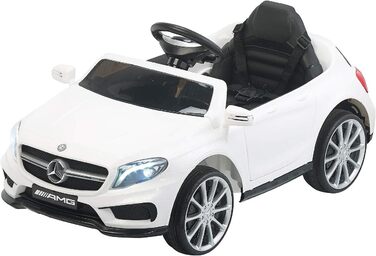 Електромобіль для дітей Mercedes-Benz GLA 45, білий, до 7 км/год, з пультом ДК, MP3