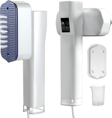 Портативний відпарювач для подорожей 2-в-1, відпарювач для одягу, білий