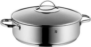 Сковорода для тушкування WMF Devil 28 см з кришкою, 5л, Cromargan нержавіюча сталь з покриттям, для духовки