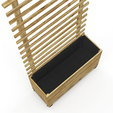 Квітник з опорою, на 4 колесах, з натурального дерева, вологостійке покриття, 76 x 30 x 155 см