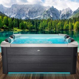Гідромасажний басейн-джакузі BRAST Whirlpool MSpa Oslo для 6 осіб, 160x160x65 см, 120 масажних форсунок, LED-підсвітка, зимостійкий, для дому та вулиці