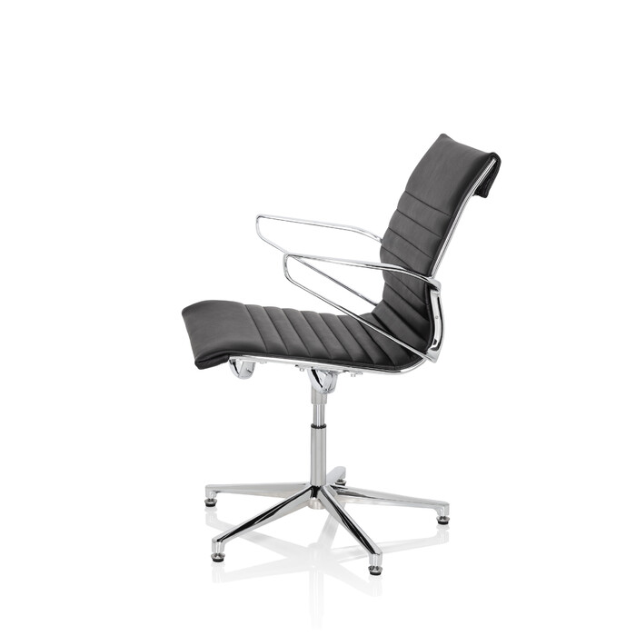 Крісло для конференцій / Крісло для відвідувачів PARIBA V IV Leather Black HJH OFFICE