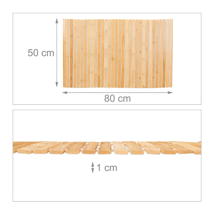 Бамбуковий килимок для ванної Relaxdays 80x50 см