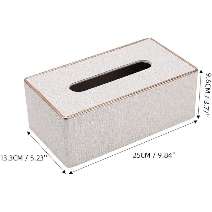 Коробка для косметичних серветок KINGFOM зі штучної шкіри, коробка для серветок, коробка для серветок для офісу/автомобіля / будинку (білий)