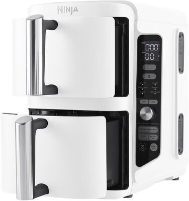 Двокамерна аерофритюрниця Ninja SL400EUWH Doppel XL, біла