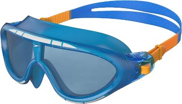 Дитячі плавальні окуляри Speedo унісекс Biofuse Rift Mask для юніорів, універсальний синій / помаранчевий