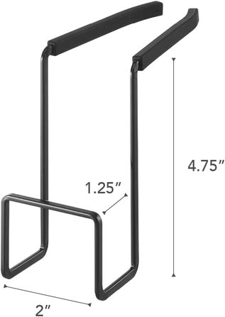Краник підвісний - кухонний органайзер Сталь Тримач для губки, сплав, чорний Один розмір