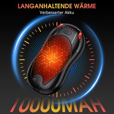 Електричні грілки для рук FANDLISS 10000mAh, 2 шт., з двостороннім нагрівом, USB, 3 режими, для кемпінгу та активного відпочинку