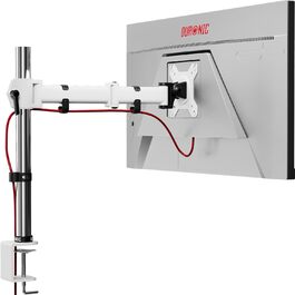 Кріплення для монітора Duronic DM251X3 WE: підходить для моніторів 13-27 дюймів, підтримує до 8 кг, регульоване по висоті, нахил, поворот, VESA кріплення