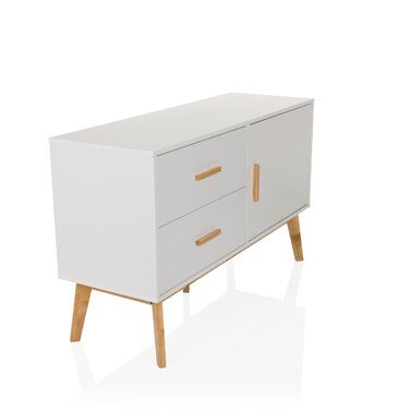 Сервант / комод TAROLO 120 x40x72 см 2 шухляди 1 двері білий hjh LIVING