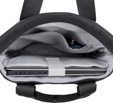 Сумка-шопер Сумка-рюкзак 2 в 1 з відділенням для ноутбука для університету, роботи, офісу - 8 л - Екологічний - водовідштовхувальний чорний