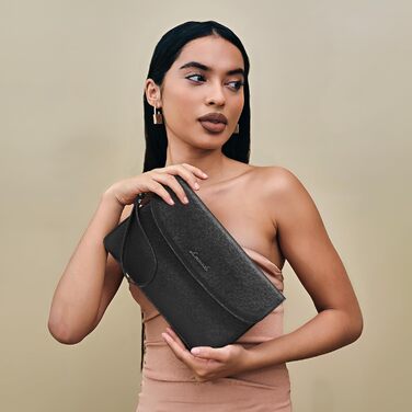 LOVEVOOK Набір сумок для жінок: 3 шт. (шопер, сумка на плече, сумка з ручкою) для подорожей, бізнесу, покупок. Чорний колір, срібна фурнітура