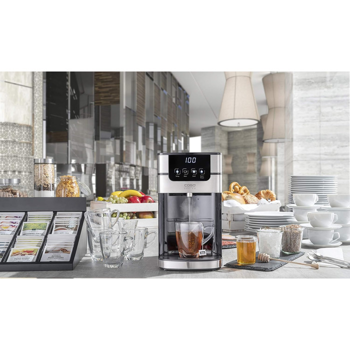 CASO PerfectCup 1000 Pro – Професійний дозатор гарячої води, 2600 Вт, об'єм бака 4 літри, регулювання температури 70-100°C, для офісів та буфетів