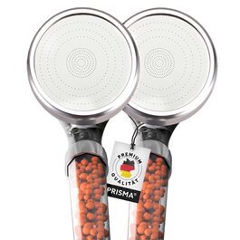 Насадка для душу PRISMA: 3 функції, фільтр, економія води, 2 шт.