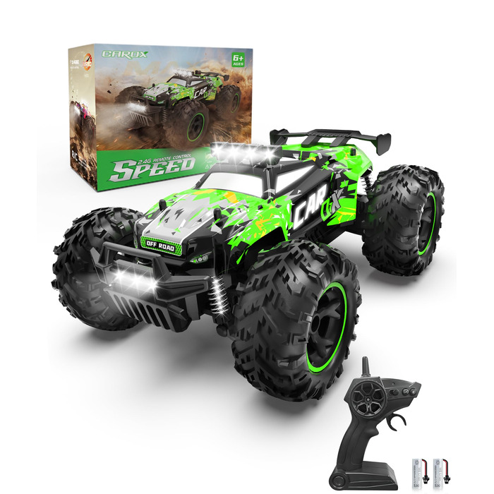 Радіокерований позашляховик Carox 1:18 2.4GHz 25 км/год з підсвічуванням, Monstertruck для гри