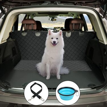 Чохол для багажника 600D Oxford, водонепроникний, ковдра для собак, чорний, чохли на сидіння автомобіля, ковдра для собак, заднє сидіння автомобіля, 4 ремені для підголівника, 145см х 125см