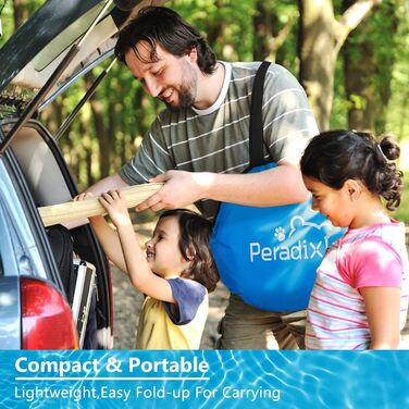 Дитяче ігрове басейн Peradix 4-в-1 з UV-захистом, басейн з кульками, намет, пляжний намет з москітною сіткою, портативне ігрове намет, басейн з кульками, сонцезахист, літо, для дітей (Блакитний)